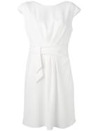 Armani Collezioni Belted Draped Dress - White