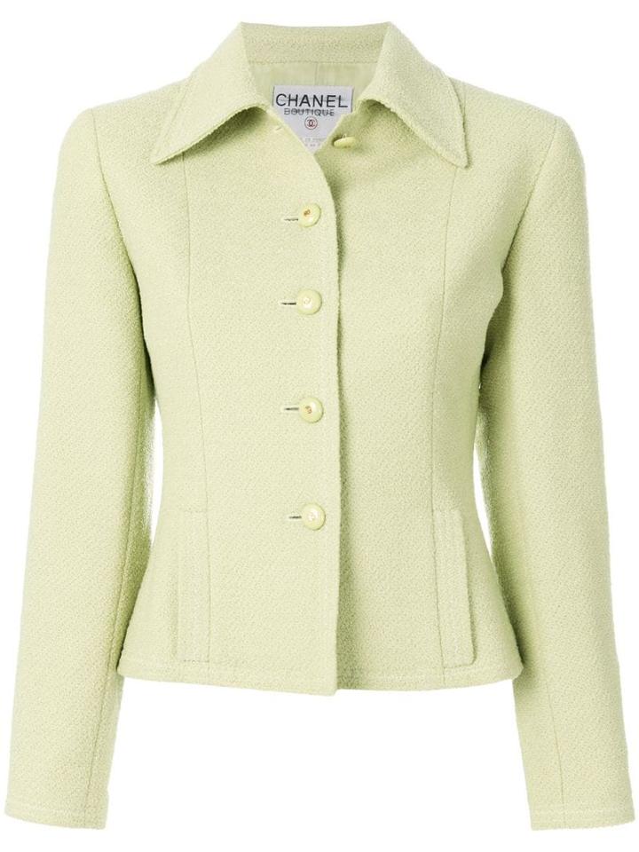 Chanel Pre-owned Fitted Tweed Jacket - Yellow