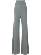 Stella Mccartney Ribbed Wide-leg Trousers - Grey