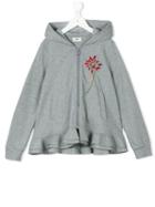Fendi Kids Ruffle Hem Jacket, Girl's, Size: 10 Yrs, Grey