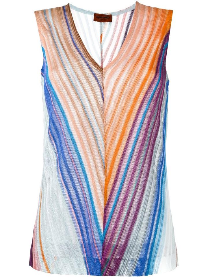 Missoni Chevron Print Knit Top, Women's, Size: 42, Viscose