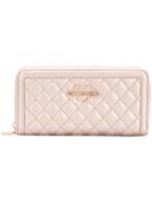 Love Moschino Quilted Logo Wallet - Metallic