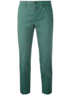 Closed - Cropped Chino Trousers - Women - Cotton/spandex/elastane - 29, Green, Cotton/spandex/elastane