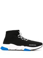 Balenciaga Speed Lt Lace-up Knit Sole Tr - Black