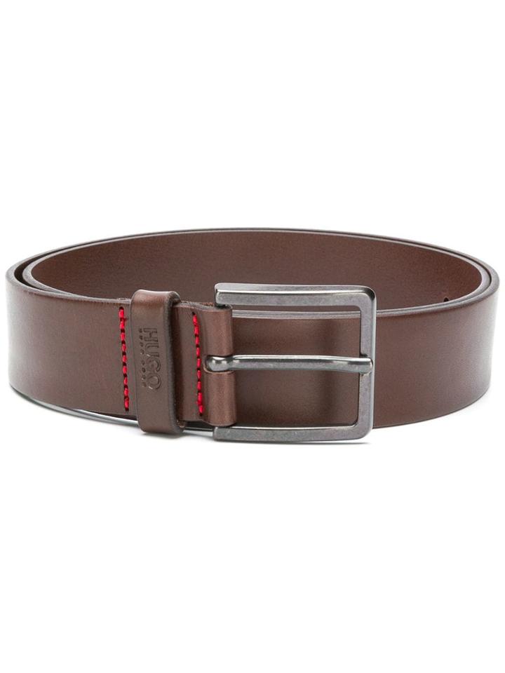 Hugo Hugo Boss Logo Embossed Detail Belt - Brown