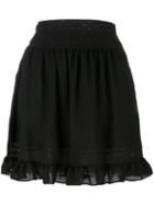 Mcq Alexander Mcqueen - Short Length Embroidered Skirt - Women - Cotton/polyester/spandex/elastane - 42, Black, Cotton/polyester/spandex/elastane