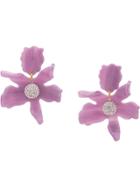 Lele Sadoughi Crystal Lily Earrings - Purple