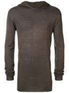 Rick Owens Hooded Sweater - Brown
