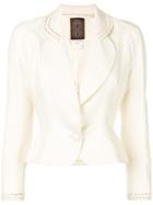 John Galliano Vintage Cut-out Detail Fitted Blazer - Nude & Neutrals