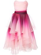 Marchesa Ombré Print Dress - Pink