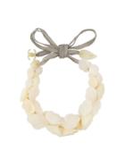 Chanel Vintage Camellia Tie Necklace, Women's, White