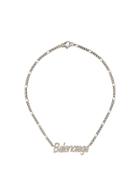 Balenciaga Typo Necklace - Silver