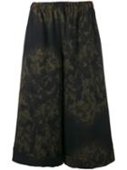 Comme Des Garçons - Printed Wide-leg Trousers - Women - Wool - S, Women's, Green, Wool