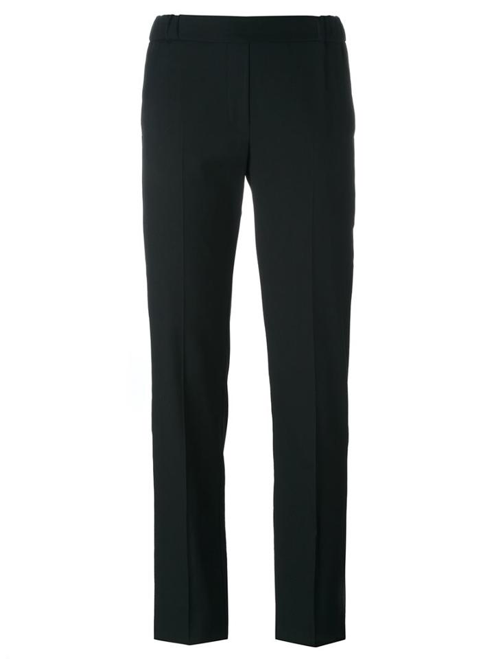 Mm6 Maison Margiela Straight Trousers, Women's, Size: 40, Black, Viscose/wool