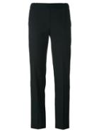 Mm6 Maison Margiela Straight Trousers, Women's, Size: 40, Black, Viscose/wool