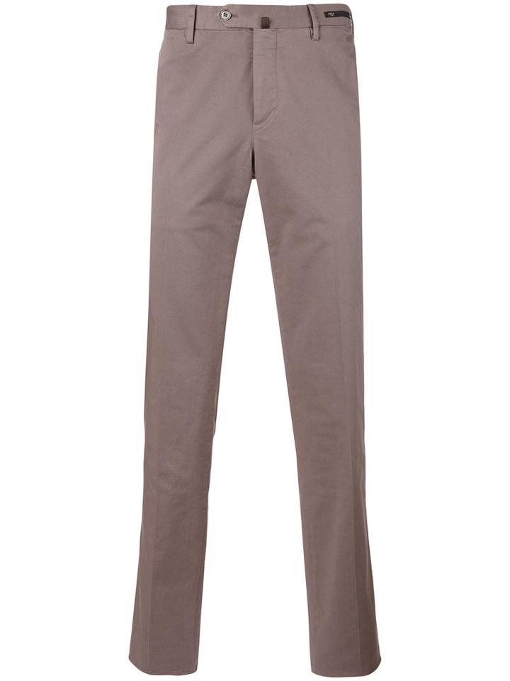 Pt01 - Slim-fit Trousers - Men - Cotton/spandex/elastane - 52, Brown, Cotton/spandex/elastane