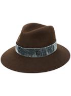 Maison Michel Velvet Band Hat - Brown