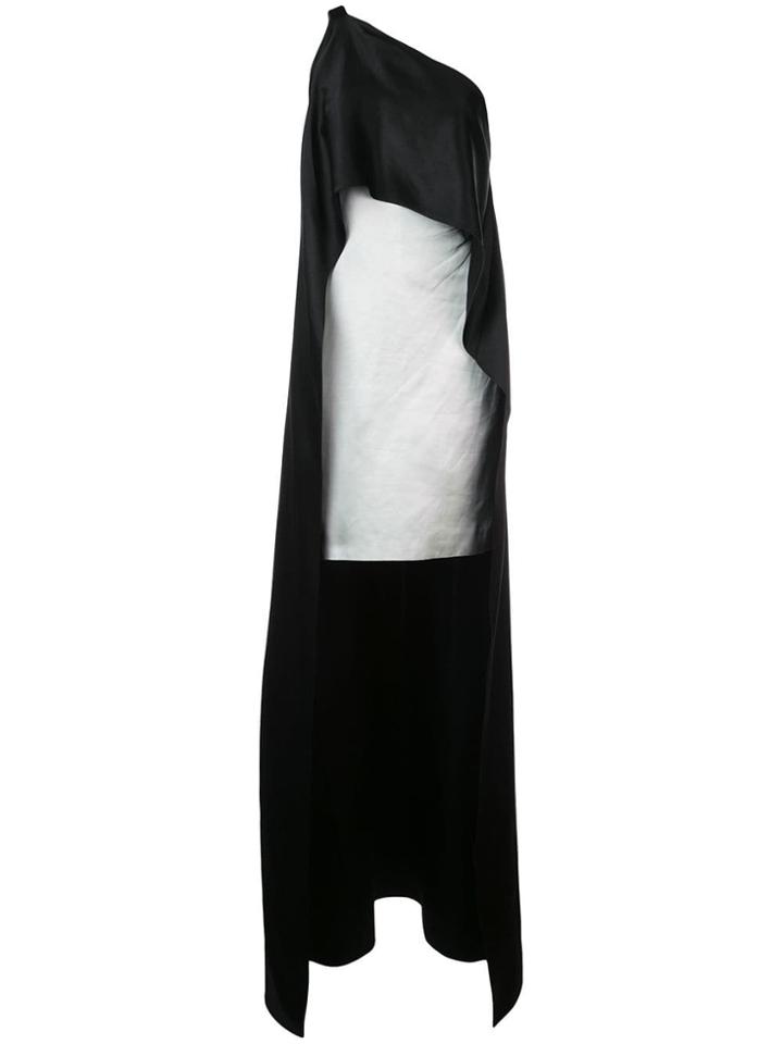 Narciso Rodriguez Layered One Shoulder Dress - Black