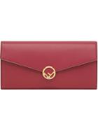 Fendi Logo Envelope Wallet - Red