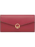 Fendi Logo Envelope Wallet - Red