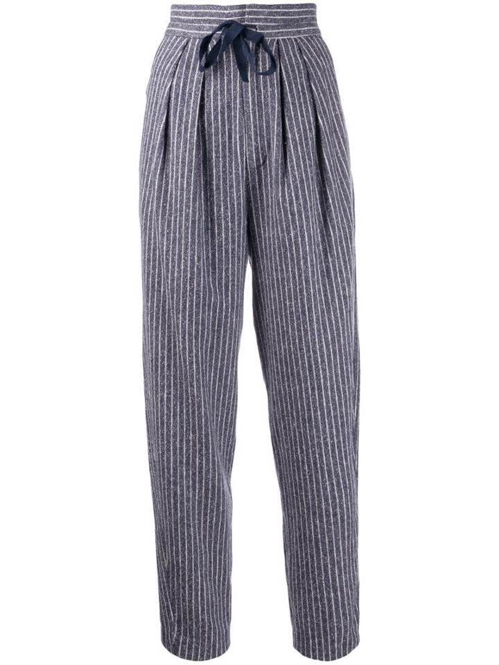 Isabel Marant Étoile Platt Striped Trousers - Blue