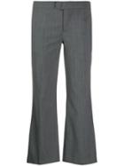 Twin-set Cropped Flared Trousers - Grey