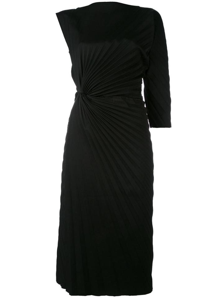 A.f.vandevorst Asymmetric Pleated Dress - Black