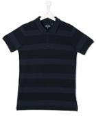 Woolrich Kids Striped Polo Shirt - Blue