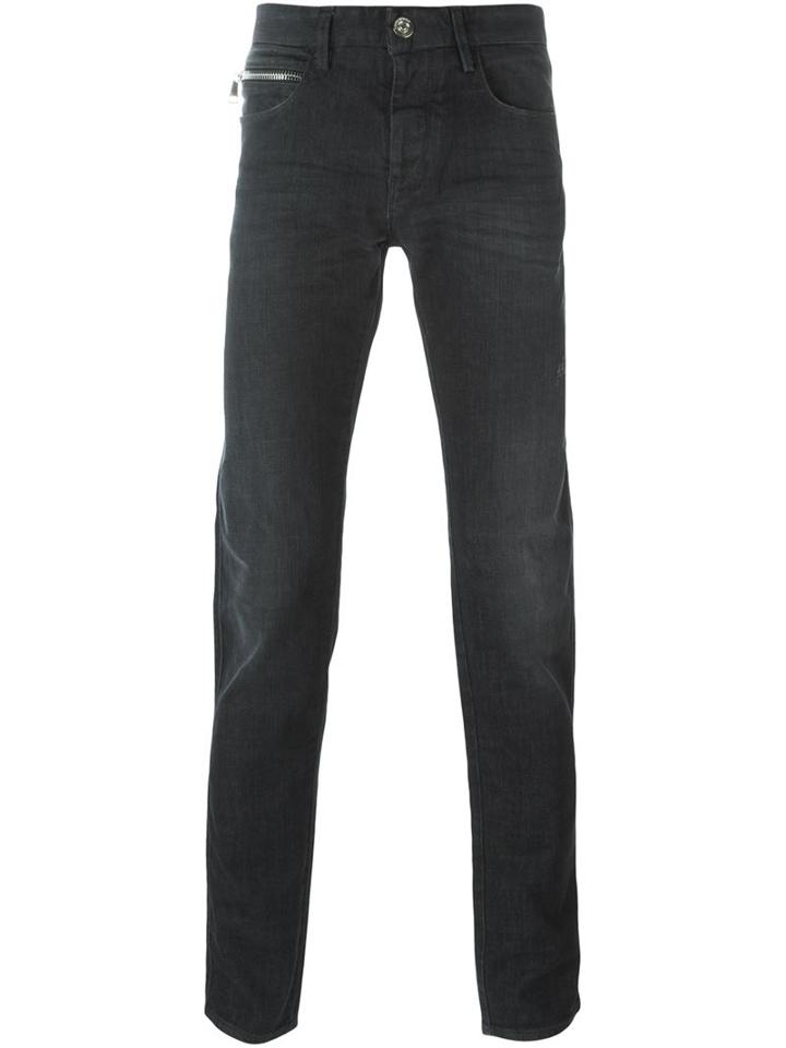 Emporio Armani Slim Fit Jeans, Men's, Size: 32, Black, Cotton/polyester/spandex/elastane