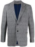 Canali Check-print Blazer - Grey