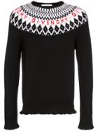 Givenchy Fair Isle Logo Sweater - Black
