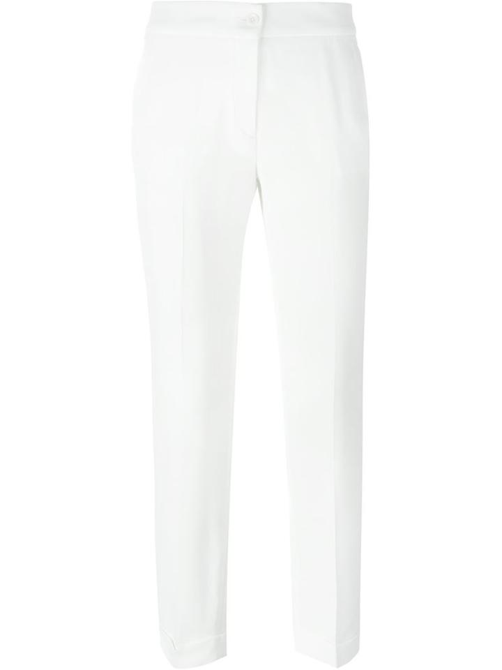 Etro Straight Leg Trousers, Women's, Size: 44, White, Viscose