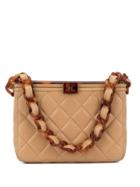 Chanel Pre-owned 1997 Quilted Cc Box Bag - Beige/brown