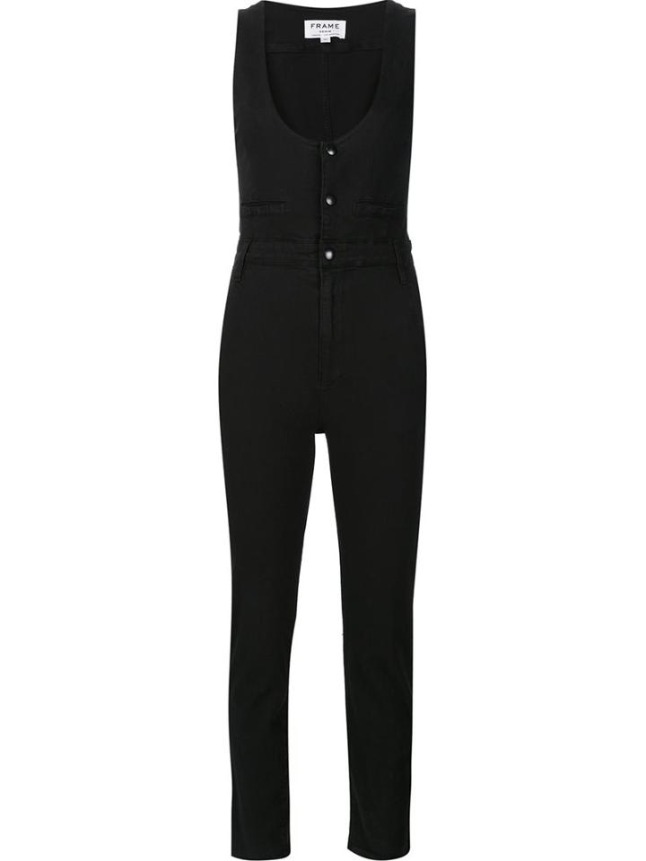 Frame Denim Sleeveless Button Down Jumpsuit