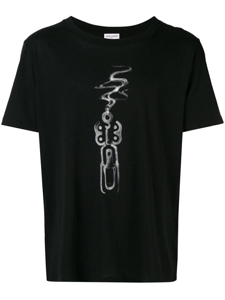 Saint Laurent Printed T-shirt - Black