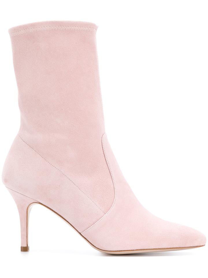 Stuart Weitzman Sock Boots - Pink & Purple