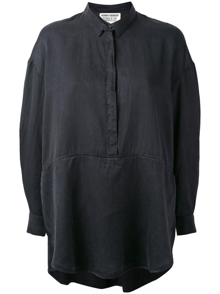 Beatle Shirt - Women - Silk/cotton - Xs, Black, Silk/cotton, Henrik Vibskov