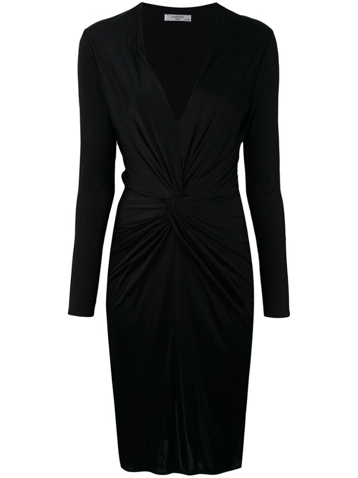 Lanvin Knot Detail Pencil Dress - Black
