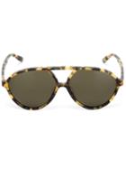 Valentino Curved Top Sunglasses, Women's, Nude/neutrals, Zylon