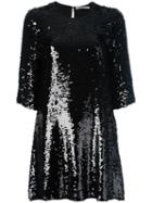 Amen Sequin Embellished Dress, Women's, Size: 42, Black, Viscose/pvc