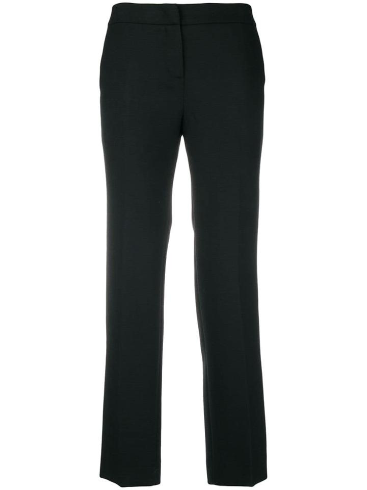 Twin-set Cropped Straight Leg Trousers - Black