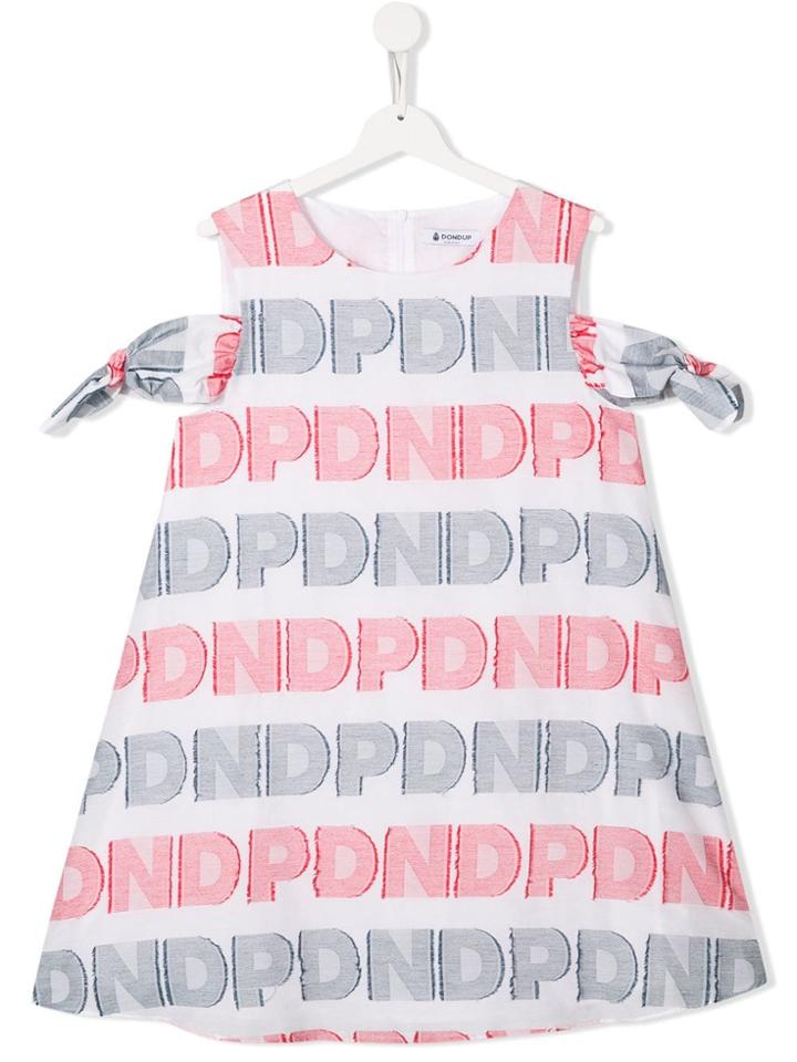 Dondup Kids Teen Logo Shift Dress - White