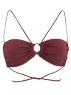 Gloria Coelho Bandeau Bikini Top, Women's, Size: Pp, Red, Elastodiene/polyamide