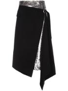Monse Sequin Embellished Wrap Skirt - Black