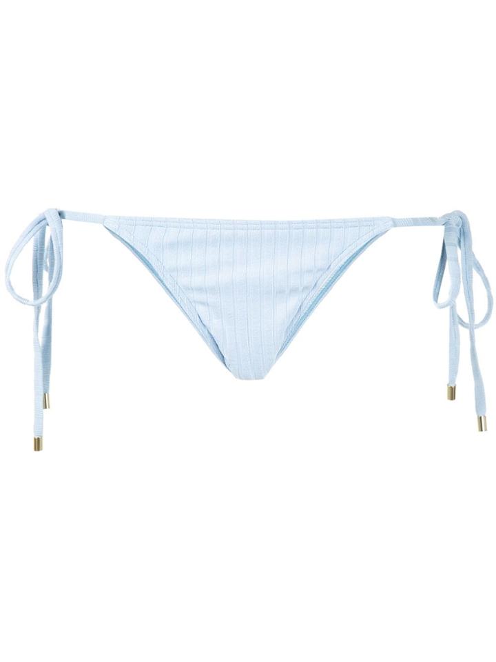 Peony Side String Bikini Bottoms - Blue