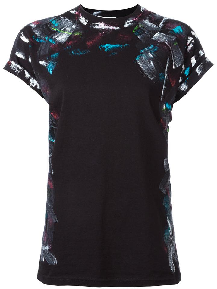 Forte Couture Paint Mark T-shirt, Women's, Size: Medium, Black, Cotton
