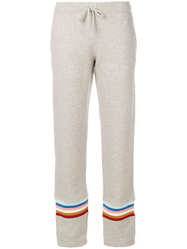 Alexa Chung Striped Panel Track Pants - Grey