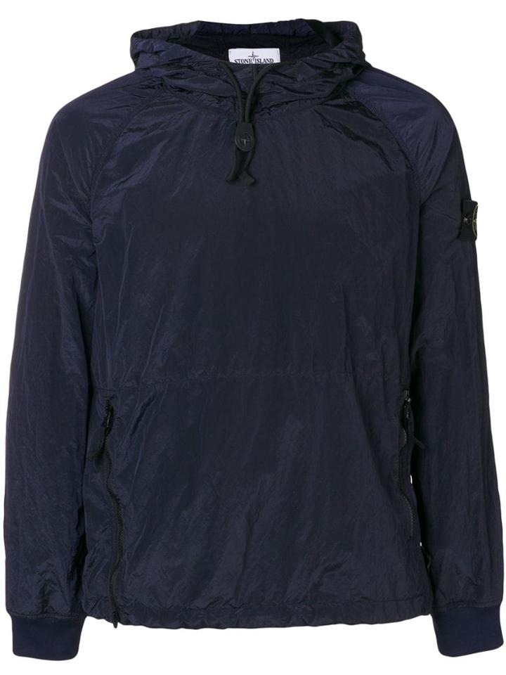 Stone Island Hooded Lightweight Jacket - Blue
