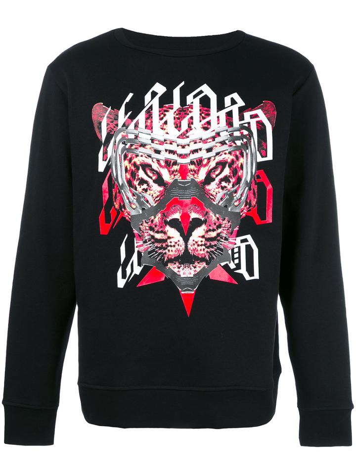 Marcelo Burlon County Of Milan Printed Sweatshirt, Men's, Size: Xs, Black, Cotton