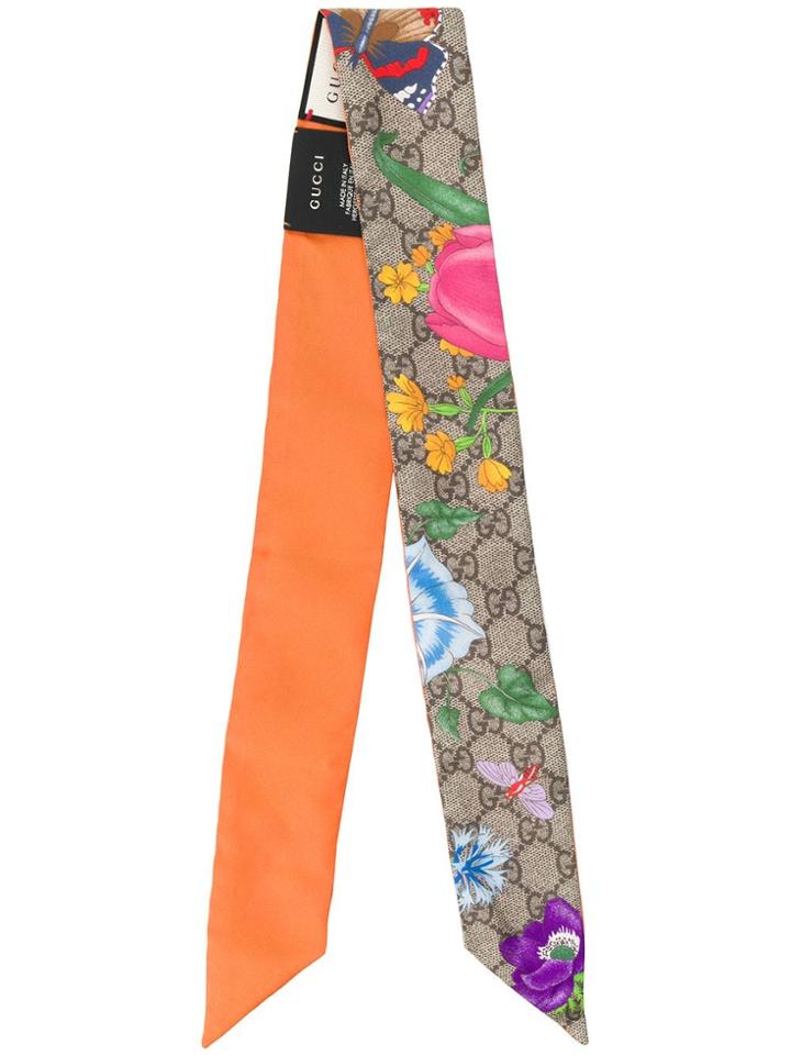 Gucci Gg Printed Scarf - Orange